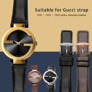 Concave Genuine Leather Watch Band