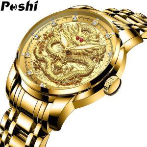 POSHI Stainless Steel Fashion Quartz Watch