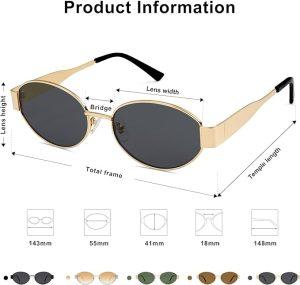 SOJOS Retro Oval Sunglasses main